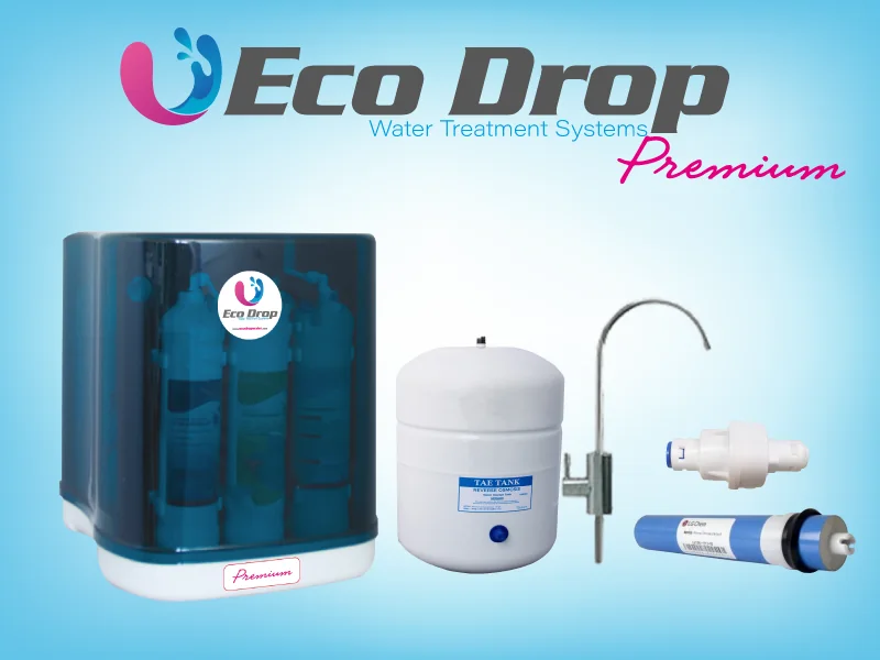 Eco Drop Premium cihazı, basınç tankı, musluk ve membran